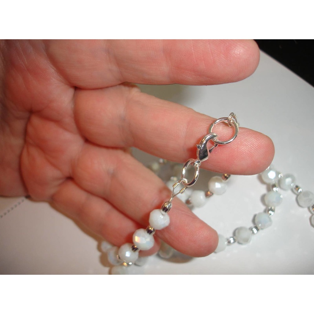 Dragonfly Necklace Silver, Czech Glass - Picture 6 of 10